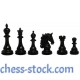 Шахматные фигуры Shere chess Ebony, черные (Индия)
