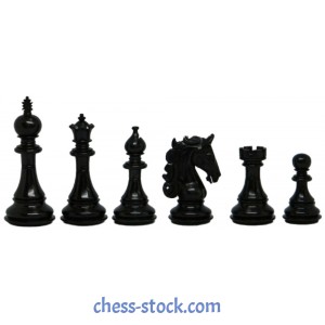 Шахові фігури Shere chess Ebony, чорні (Індія)