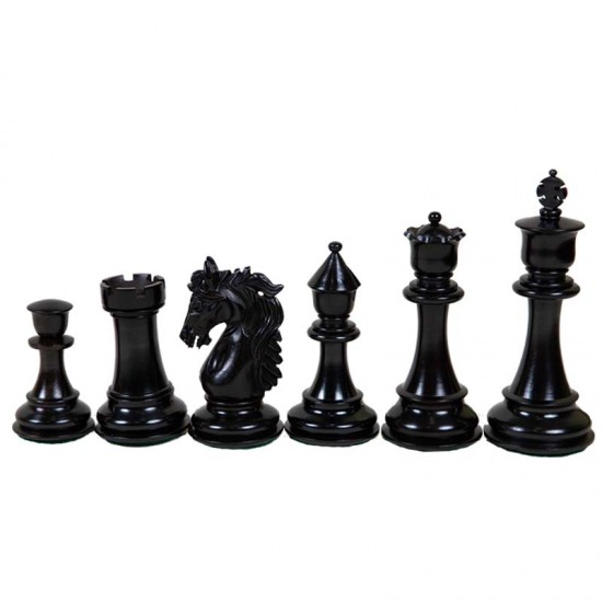 Шахматные фигуры Stallion knight, черные (Индия)