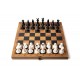 Набор шахматы пластиковые + доска дерево (темная), 36,5см х 36,5см, (Украина)