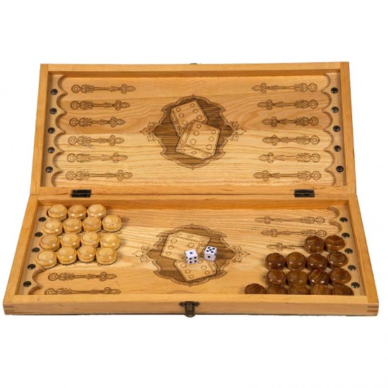 Нарди дерев'яні Козак, 50см х 46см. Ручна робота (Україна)