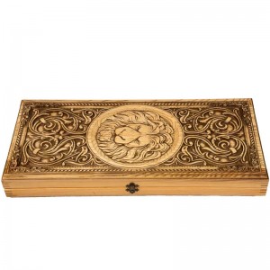 Нарди дерев'яні Лев, 55см х 50см. Ручна робота (Україна)