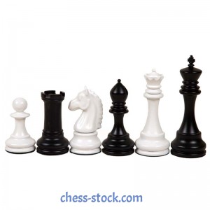 Шахові фігури Олександр №6 чорно-білі