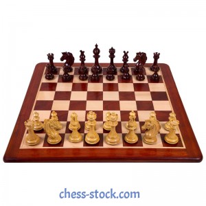 Набір шахів  Cavalry chess Padauk, червоне дерево, 53 х 53см