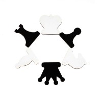 Шахматные фигуры для демонстрационной доски (Украина) - Черно-Белые