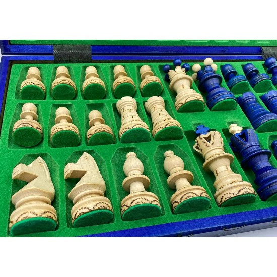 Набір шахів Амбасадор (сині), 54см х 54см, (Мадон 128)