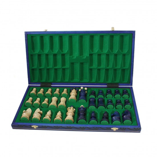 Набір шахів Амбасадор (сині), 54см х 54см, (Мадон 128)