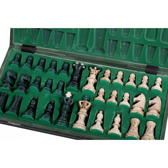 Набор шахмат Амбассадор (зеленые), 54см х 54см, (Мадон 128)