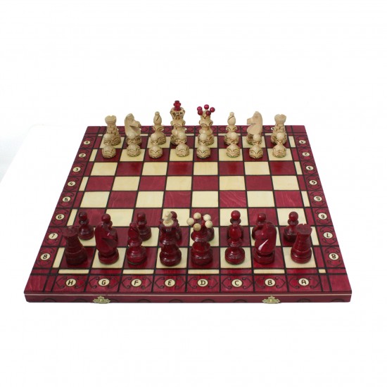 Набір шахів Амбасадор (червоні), 54см х 54см, (Мадон 128)