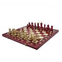 Набор шахмат Амбассадор (красные), 54см х 54см, (Мадон 128)