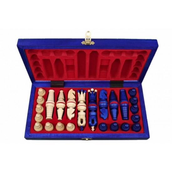 Набор шахмат Royal maxi (синие), 31см х 31см, (Мадон 151)