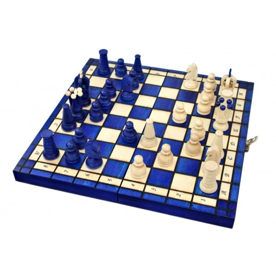 Набор шахмат Royal maxi (синие), 31см х 31см, (Мадон 151)