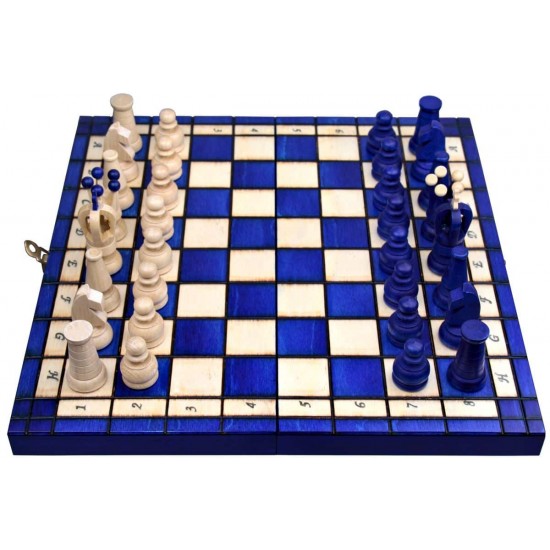 Набор шахмат Royal maxi (синие), 31см х 31см, (Мадон 151)