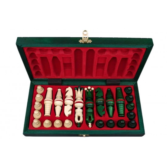 Набор шахмат Royal maxi (зеленые), 31см х 31см, (Мадон 151)