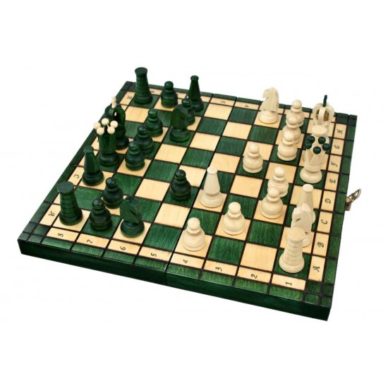 Набор шахмат Royal maxi (зеленые), 31см х 31см, (Мадон 151)
