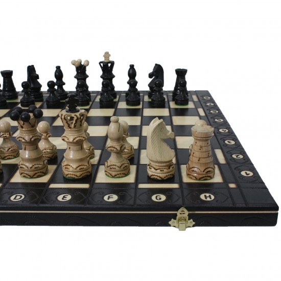 Набор шахмат Амбассадор (черные), 54см х 54см, (Мадон 128)