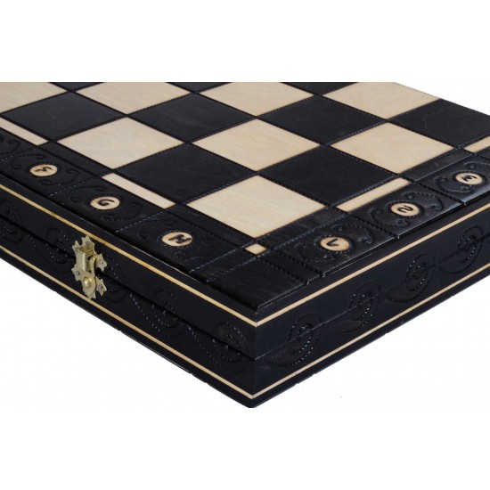 Набор шахмат Амбассадор (черные), 54см х 54см, (Мадон 128)