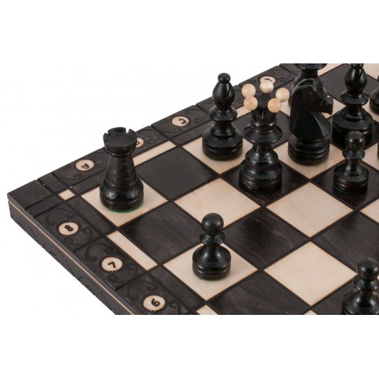 Набор шахмат Амбассадор (черные), 54см х 54см, (Мадон 128)