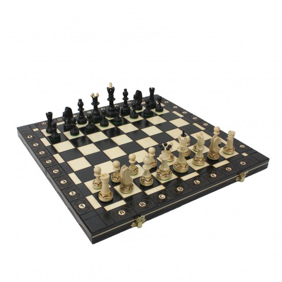 Набір шахів Сенатор (чорні), 41см х 41см, (Мадон 125)