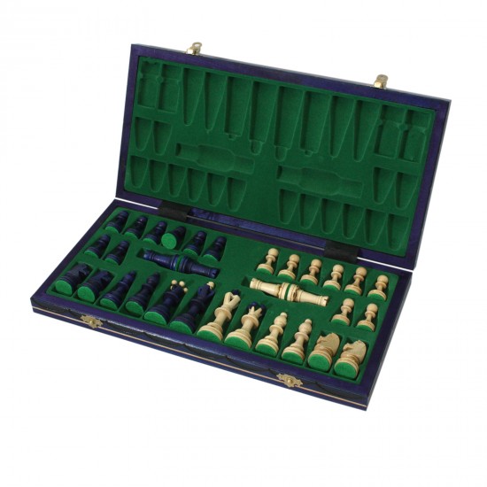 Набор шахмат Сенатор (синие), 41см х 41см, (Мадон 125)