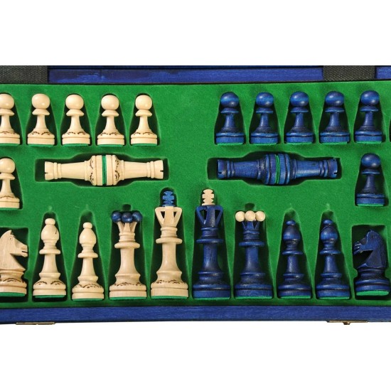 Набор шахмат Сенатор (синие), 41см х 41см, (Мадон 125)