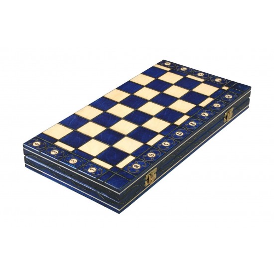 Набір шахів Сенатор (сині), 41см х 41см, (Мадон 125)