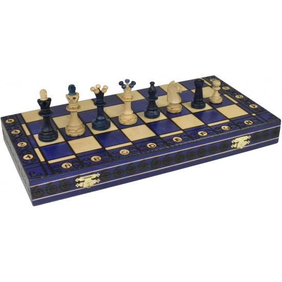 Набор шахмат Сенатор (синие), 41см х 41см, (Мадон 125)
