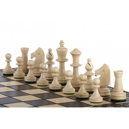 Набор шахмат Consul (черные), 49см х 49см, (Мадон-135)