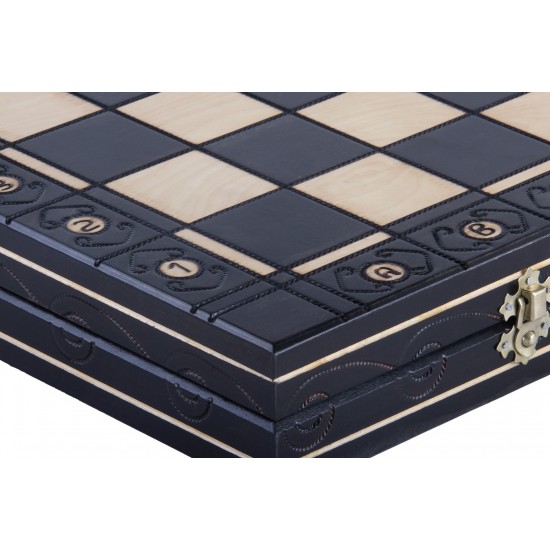 Набор шахмат Consul (черные), 49см х 49см, (Мадон-135)