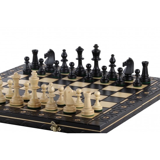 Набор шахмат Consul (черные), 49см х 49см, (Мадон-135)