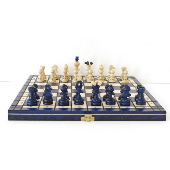 Набір шахів Перлина середня (сині), 35см х 35см, (Мадон 134А)