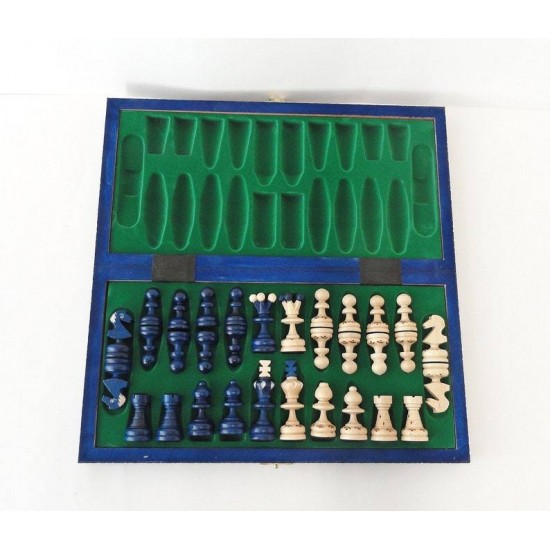 Набір шахів Перлина середня (сині), 35см х 35см, (Мадон 134А)