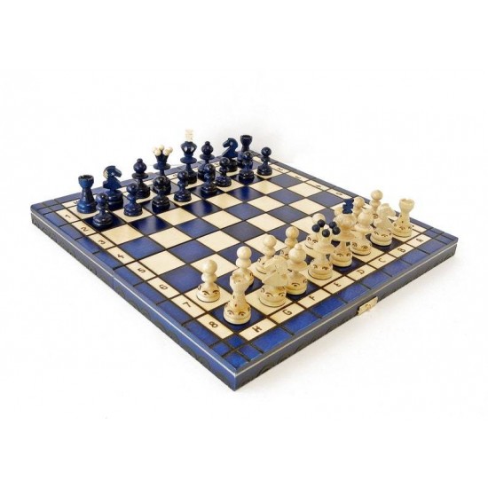 Набір шахів Перлина середня (сині), 35см х 35см, (Мадон 134А)
