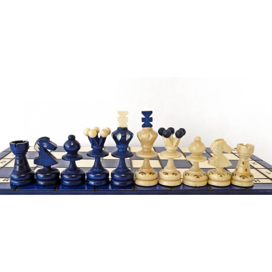 Набір шахів Перлина середня (сині), 35см х 35см, (Мадон 134А)