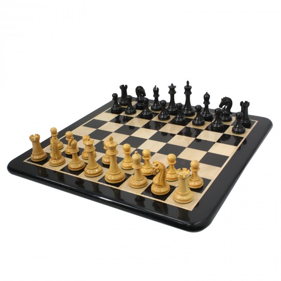 Набор шахмат Sinqufield, черное дерево, 53см х 53см (Індия)