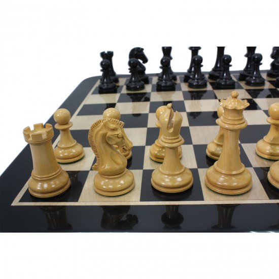 Набір шахів Sinqufield, чорне дерево, 53см х 53см (Індія)