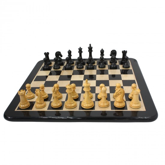 Набор шахмат Sinqufield, черное дерево, 53см х 53см (Індия)