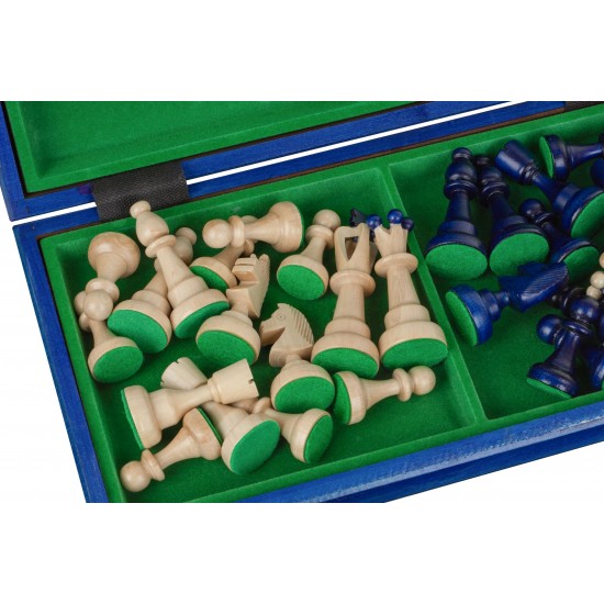 Шаховий набір Аси (сині), 40см х 40см (Мадон 115)