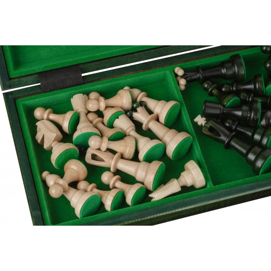 Шахматный набор Асы (зеленые), 40см х 40см (Мадон 115)