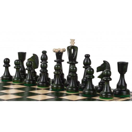 Шаховий набір Аси (зелені), 40см х 40см (Мадон 115)