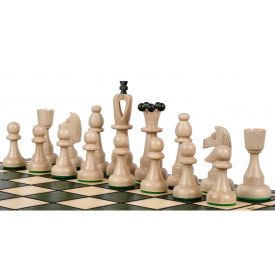 Шаховий набір Аси (зелені), 40см х 40см (Мадон 115)