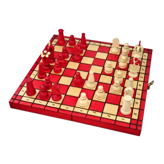Набор шахмат Royal maxi (красные), 31см х 31см, (Мадон 151)