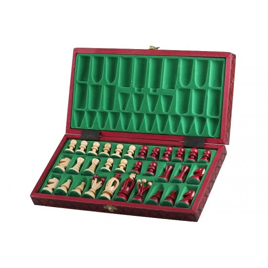 Набор шахмат Королевские средние (красные), 35см х 35см (Мадон 112)