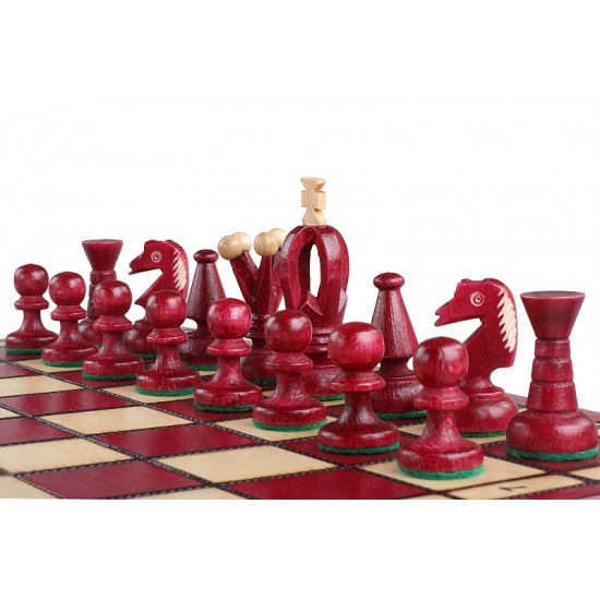 Набір шахів Королівські середні (червоні), 35см х 35см (Мадон 112)