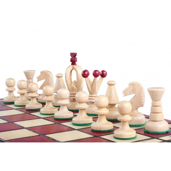 Набір шахів Королівські середні (червоні), 35см х 35см (Мадон 112)