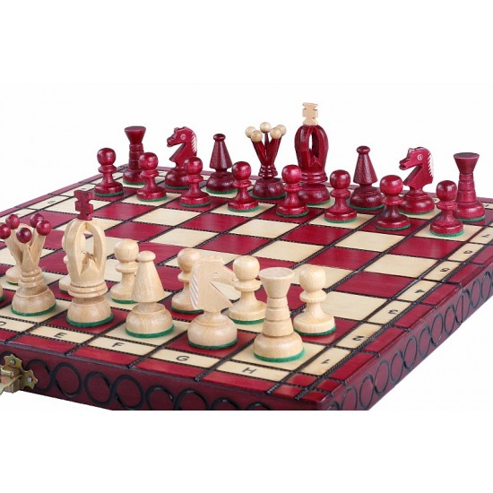 Набір шахів Королівські середні (червоні), 35см х 35см (Мадон 112)