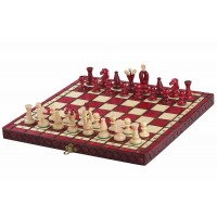 Набор шахмат Королевские средние (красные), 35см х 35см (Мадон 112)