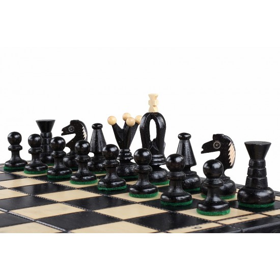 Набор шахмат Королевские средние (черные), 35см х 35см (Мадон 112)