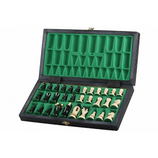 Набір шахів Королівські середні (чорні), 35см х 35см (Мадон 112)