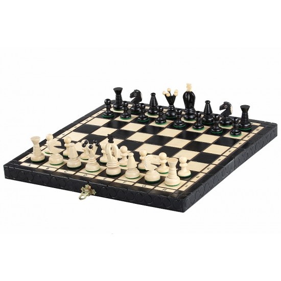 Набір шахів Королівські середні (чорні), 35см х 35см (Мадон 112)